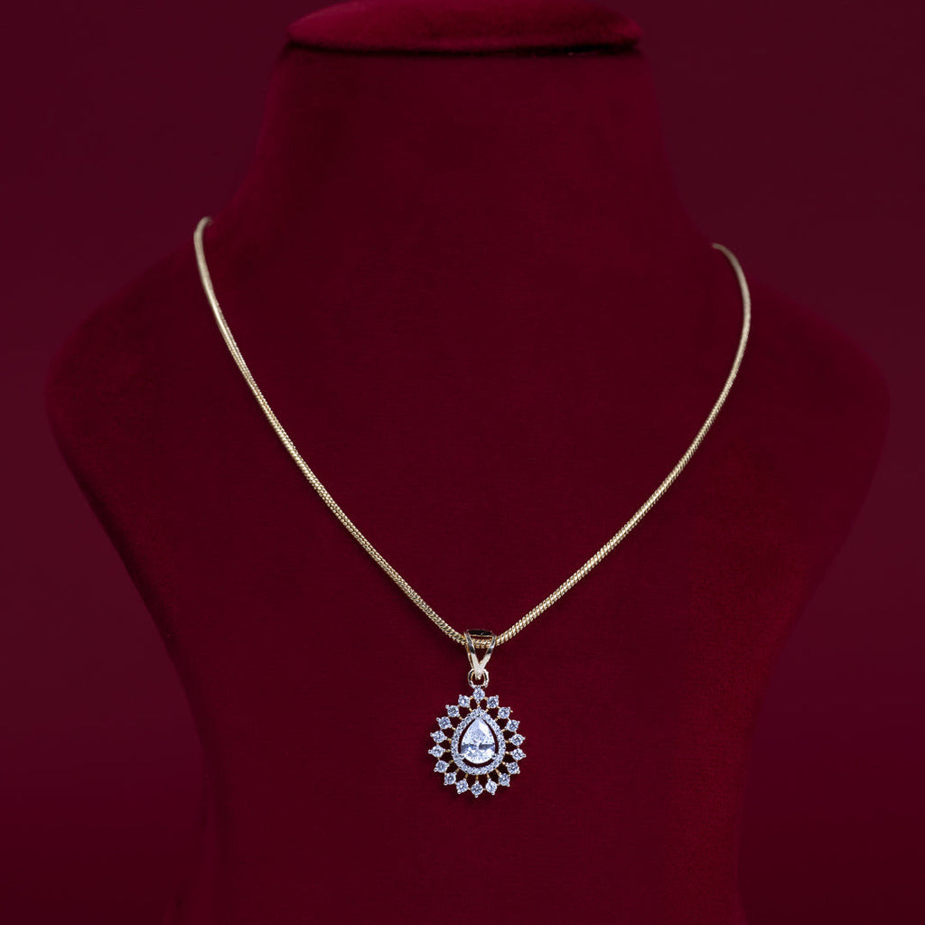 Teardrop CZ Pendant Necklace Set – PD0102