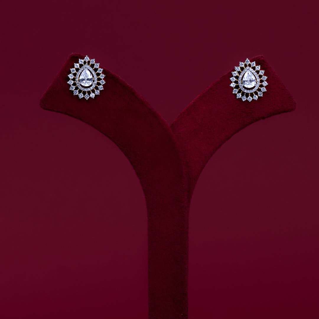 Teardrop CZ Pendant Necklace Set – PD0102