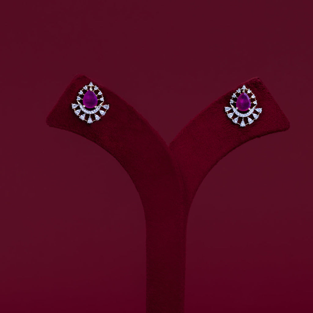 Ruby Teardrop CZ Pendant &amp; Earring Set – PD0115