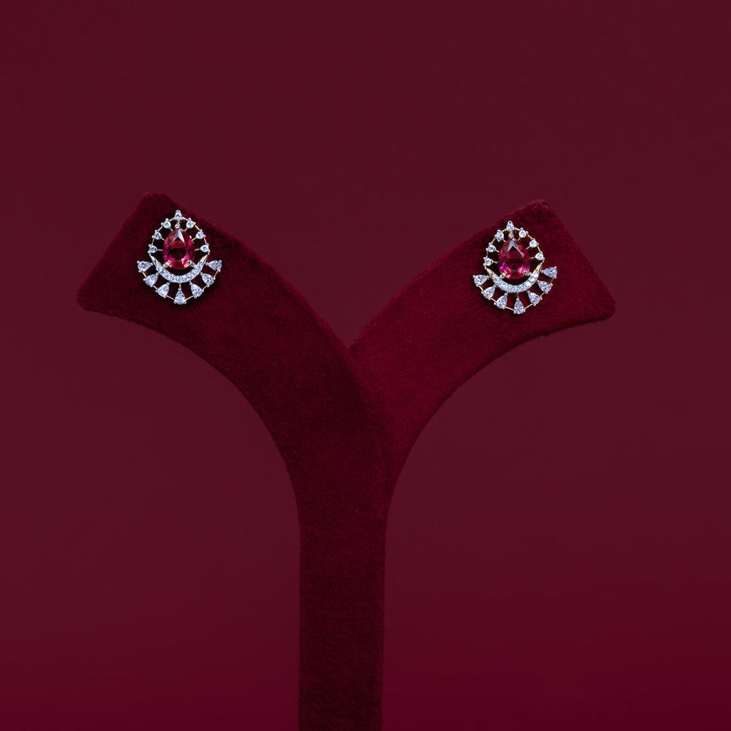 Ruby Teardrop CZ Pendant &amp; Earring Set – PD0116