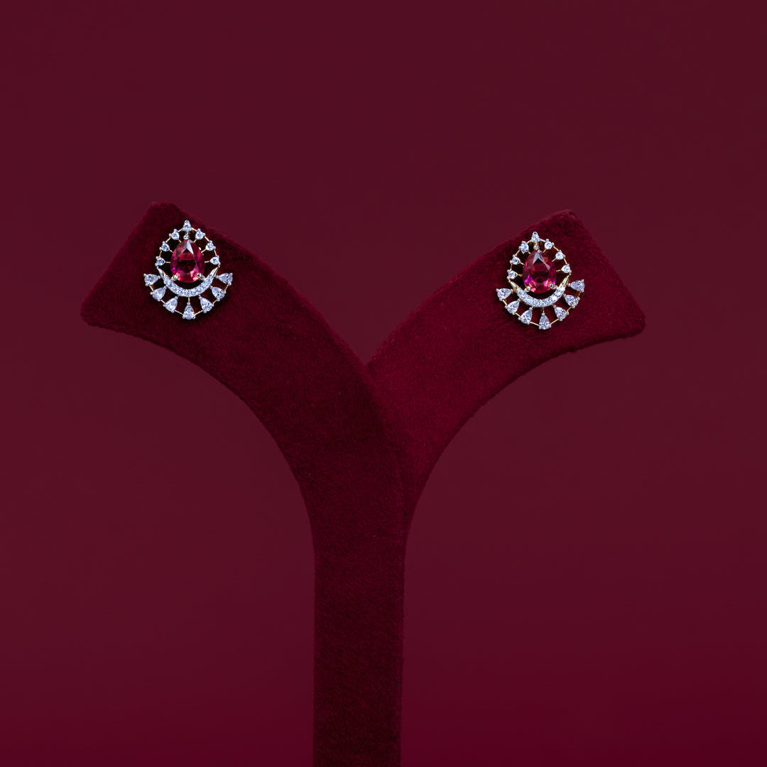 Ruby Teardrop CZ Pendant &amp; Earring Set – PD0116