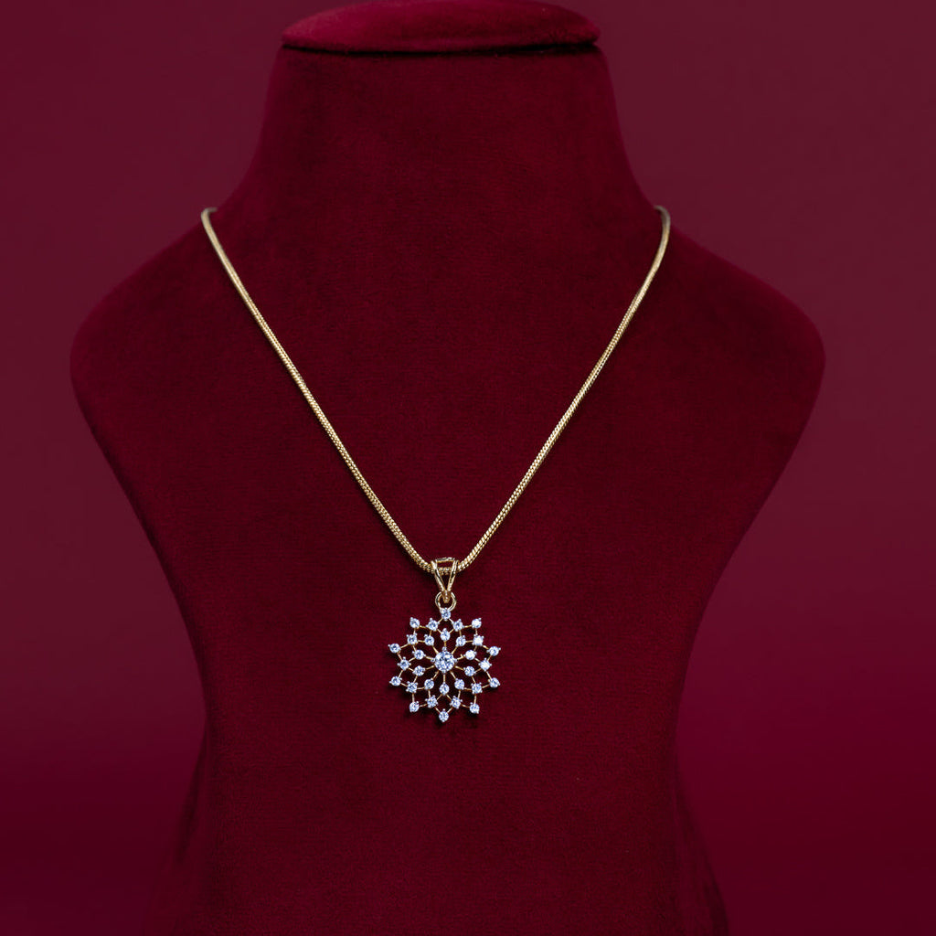 Snowflake CZ Pendant &amp; Earring Set – PD0134