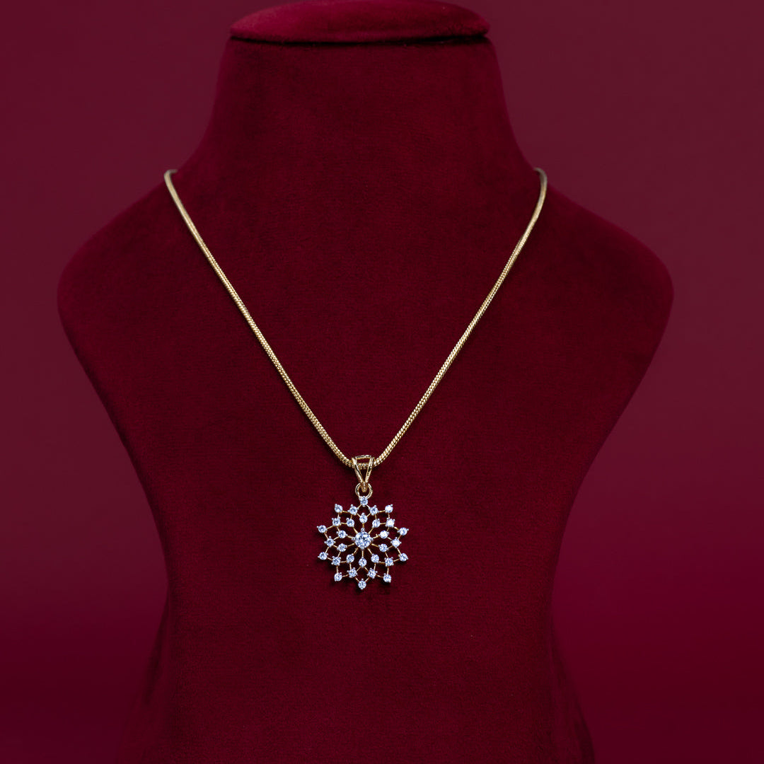 Snowflake CZ Pendant &amp; Earring Set – PD0134