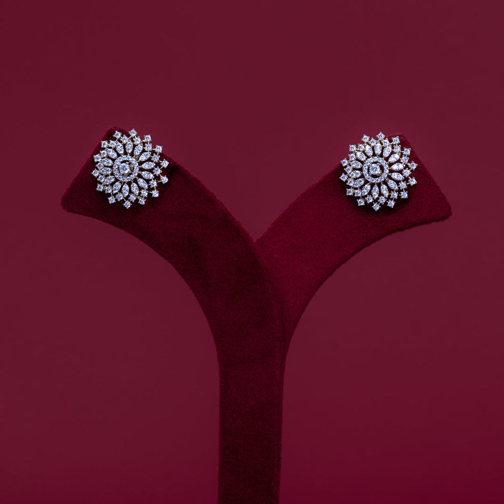 Floral CZ Pendant &amp; Earring Set – PD0136
