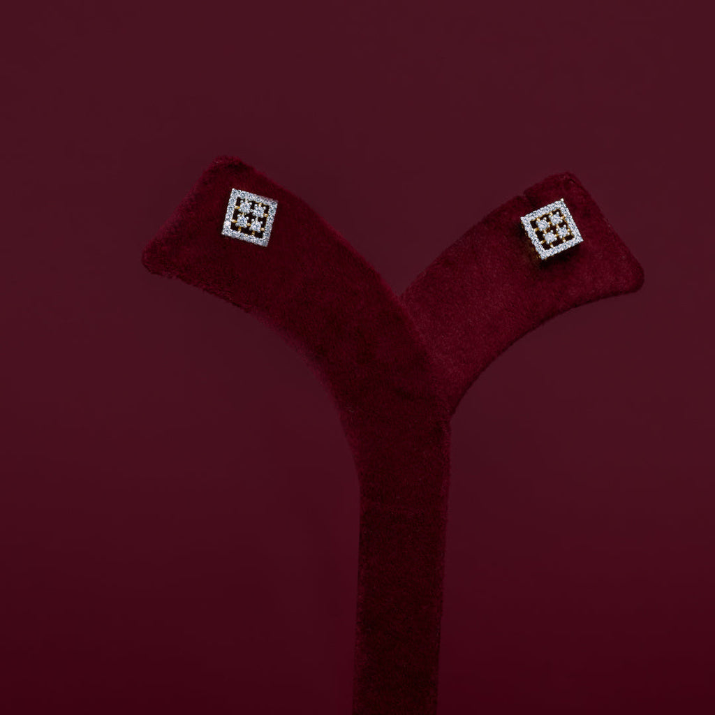 Square CZ Pendant Necklace Set – PD0016