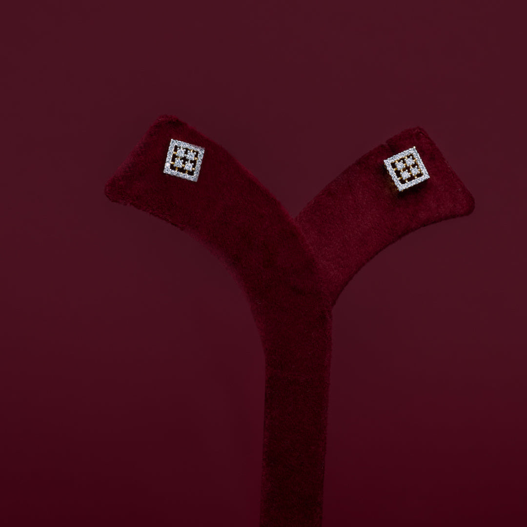 Square CZ Pendant Necklace Set – PD0016