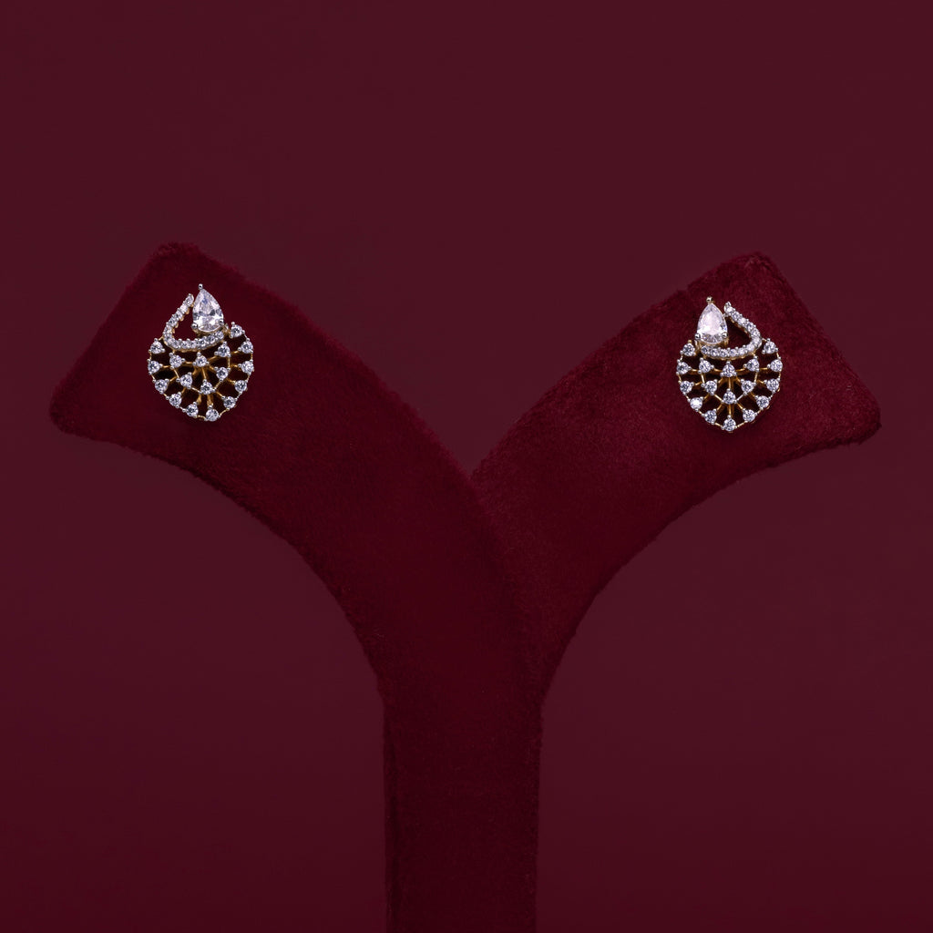 Teardrop Crystal Pendant &amp; Matching Stud Earrings – P0018