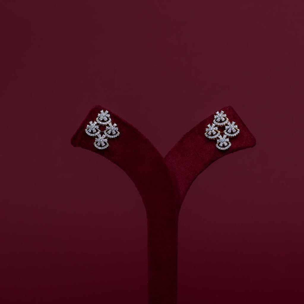 Floral Cascade CZ Pendant Necklace Set – PD0024