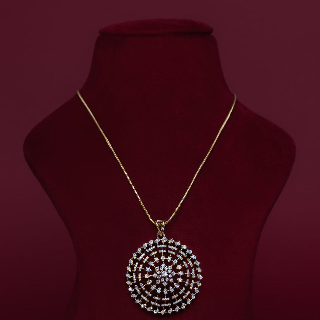 Radiant Halo CZ Pendant Necklace Set – PD0025