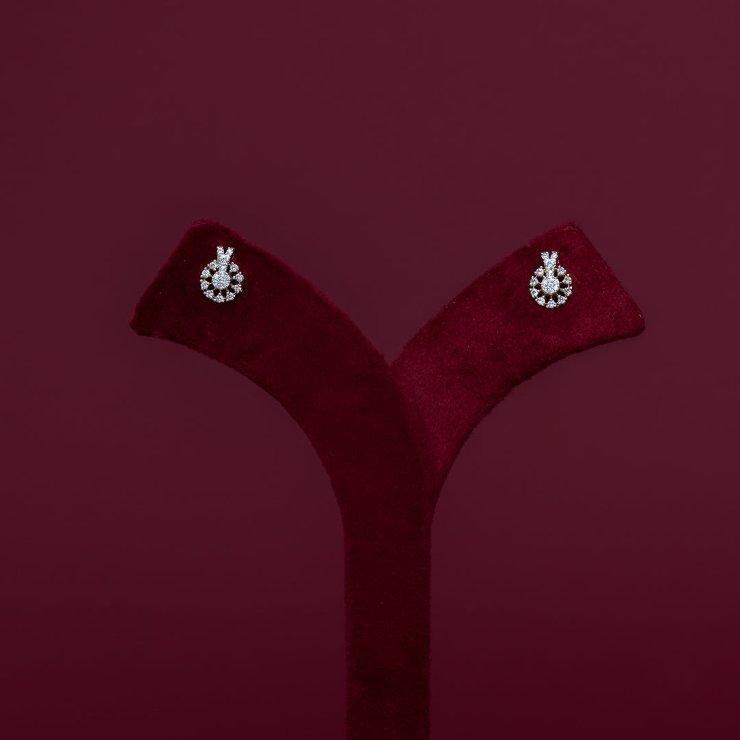 Classic Round Halo CZ Pendant Necklace Set – PD0030