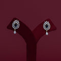 Blue Teardrop Crystal Pendant &amp; Matching Earrings – P0032