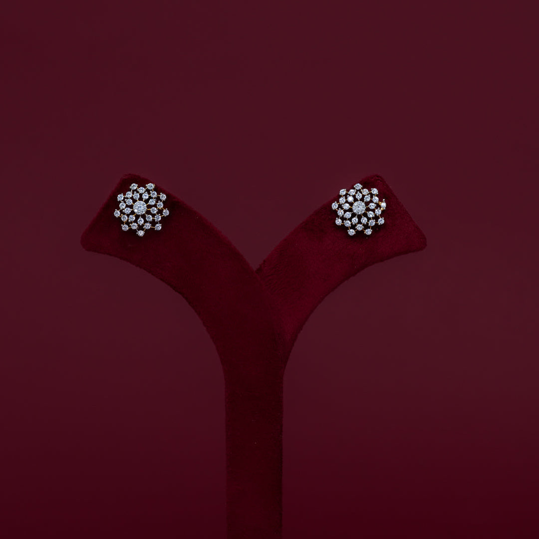 Floral Halo Cubic Zirconia Pendant Necklace Set – PD0037