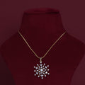 Crystal Snowflake Pendant &amp; Matching Stud Earrings – P0041