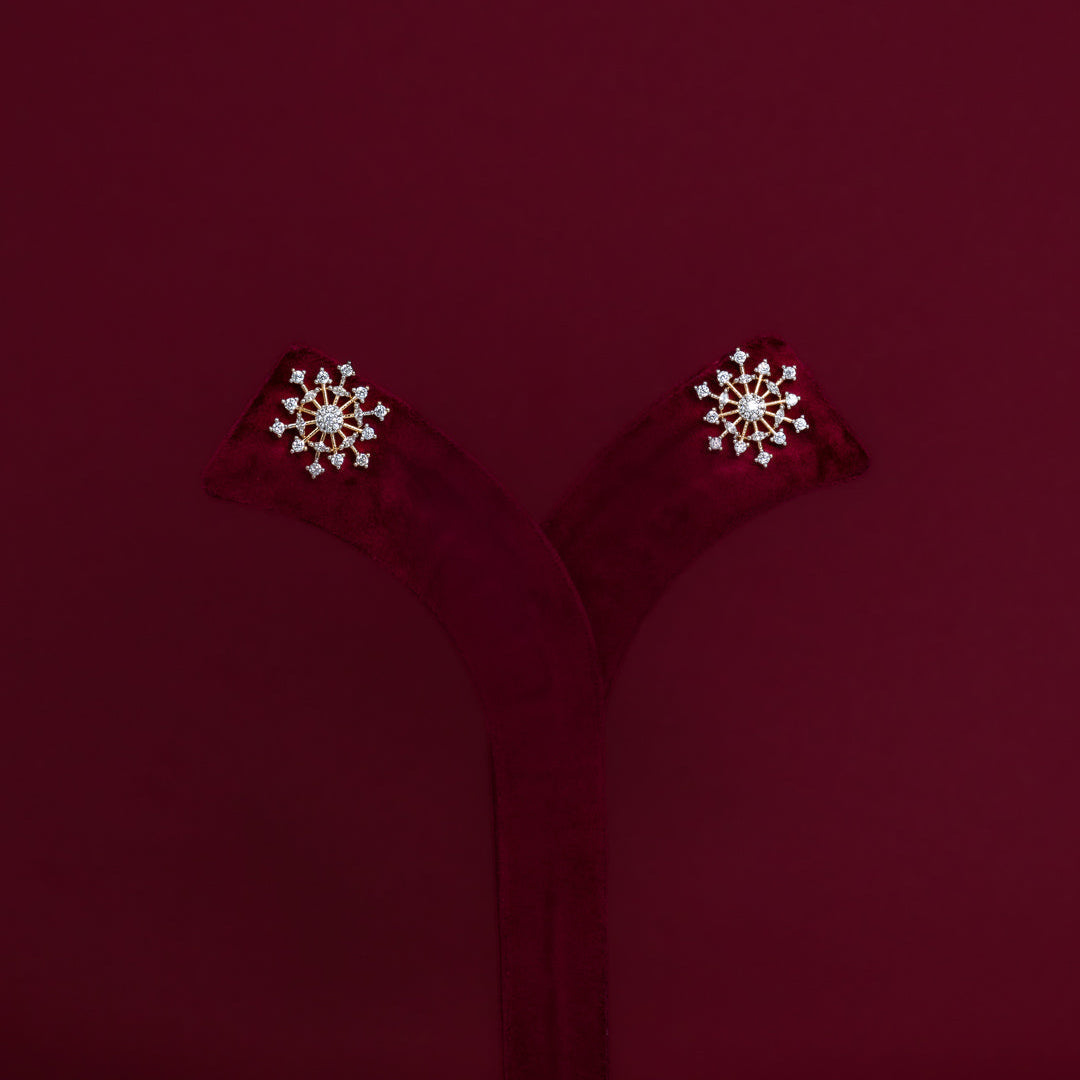 Crystal Snowflake Pendant &amp; Matching Stud Earrings – P0041