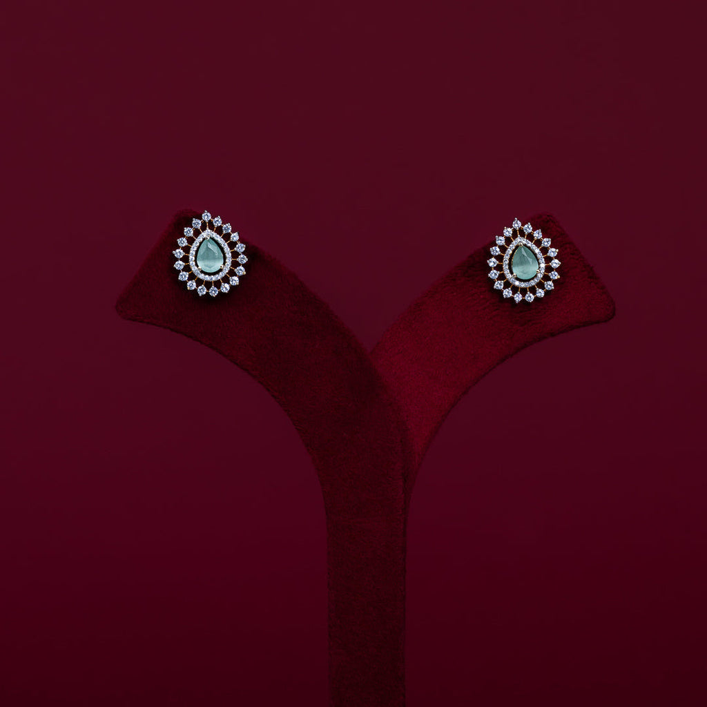 Teardrop Blue Stone Pendant Necklace Set – PD0043