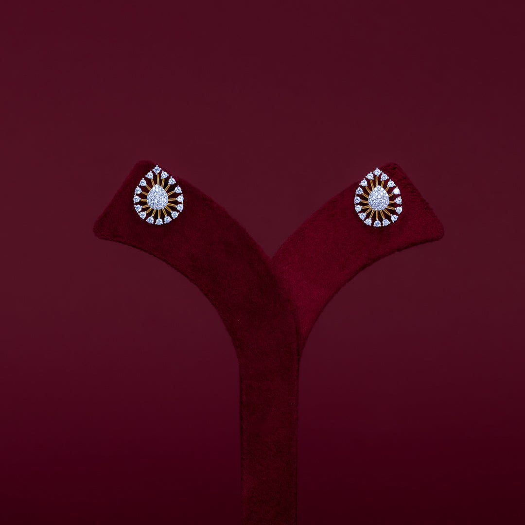 Sunburst CZ Pendant Necklace Set – PD0058