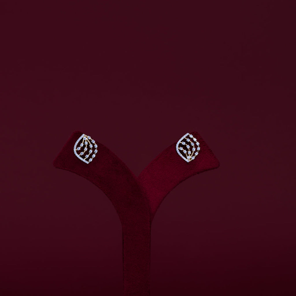 Elegant Leaf-Shaped CZ Pendant Necklace Set – PD0061