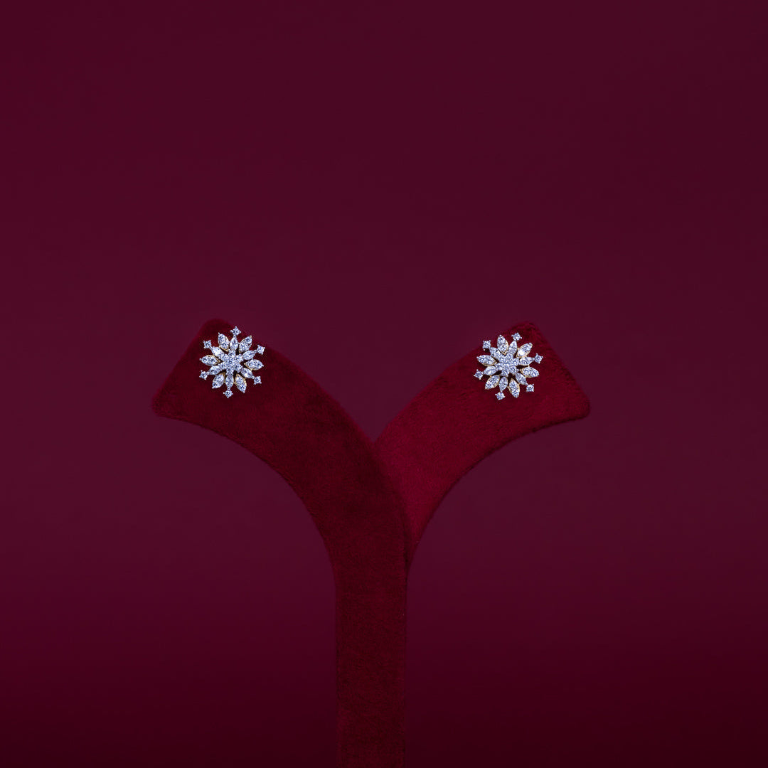Snowflake CZ Pendant Necklace Set – PD0063