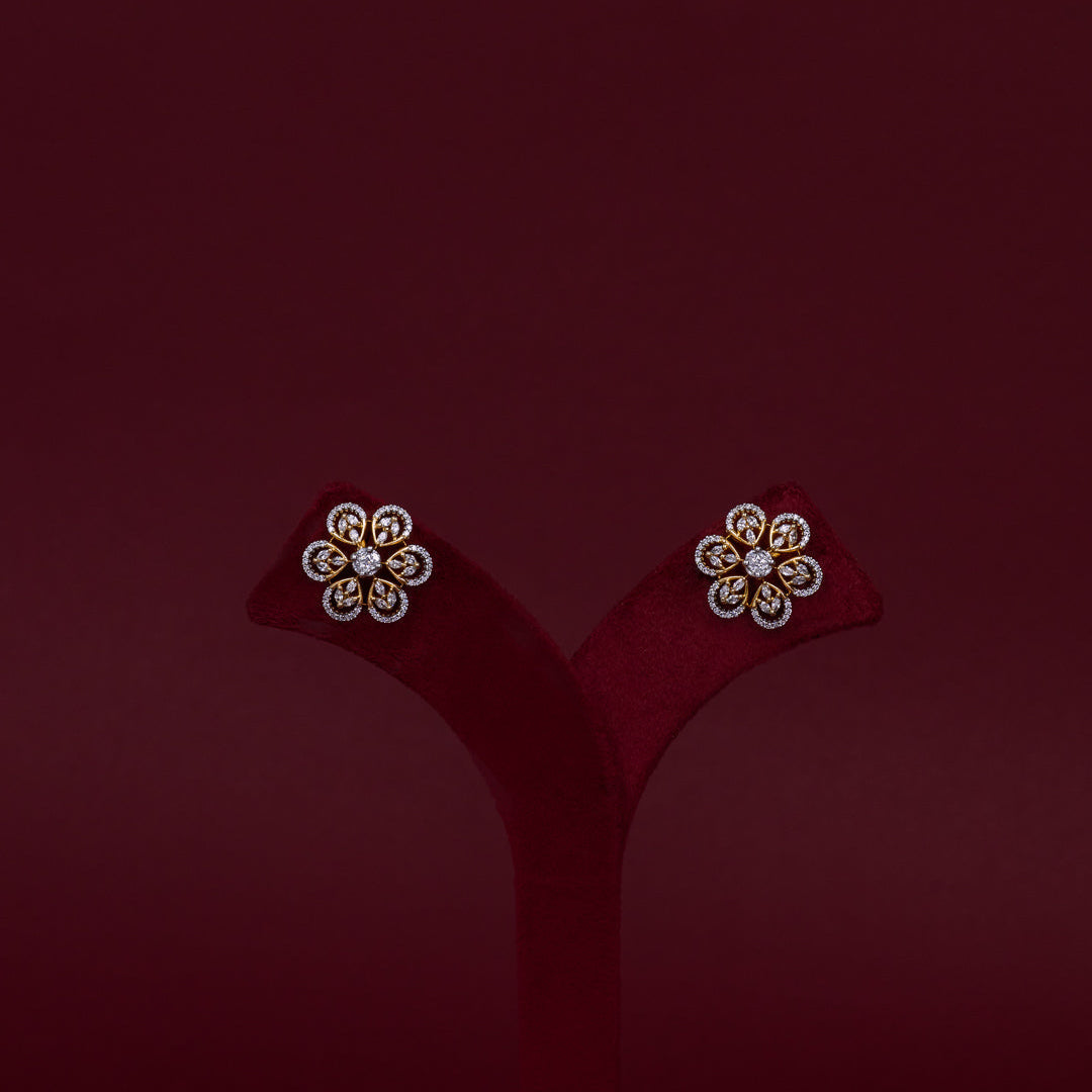 Floral CZ Pendant Necklace Set – PD0008