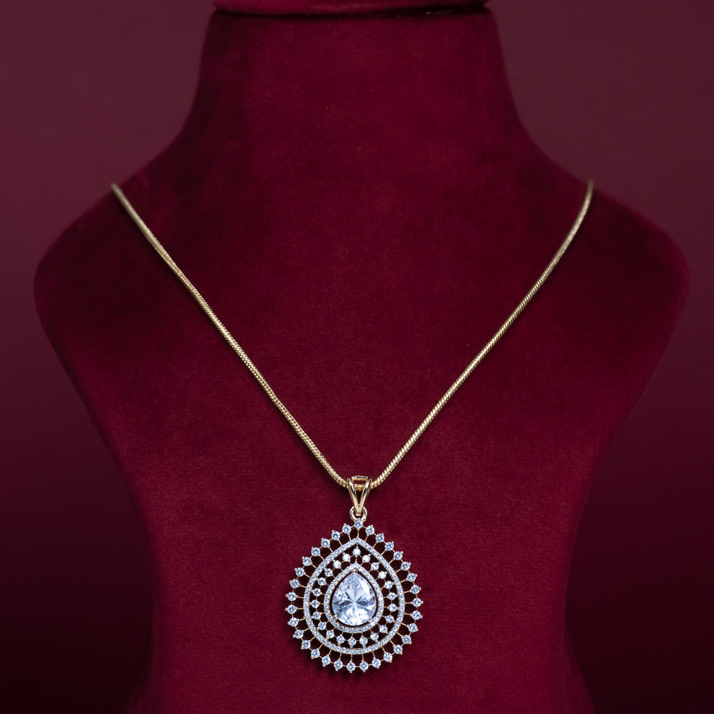 Crystal Teardrop Pendant Necklace Set – PD0081