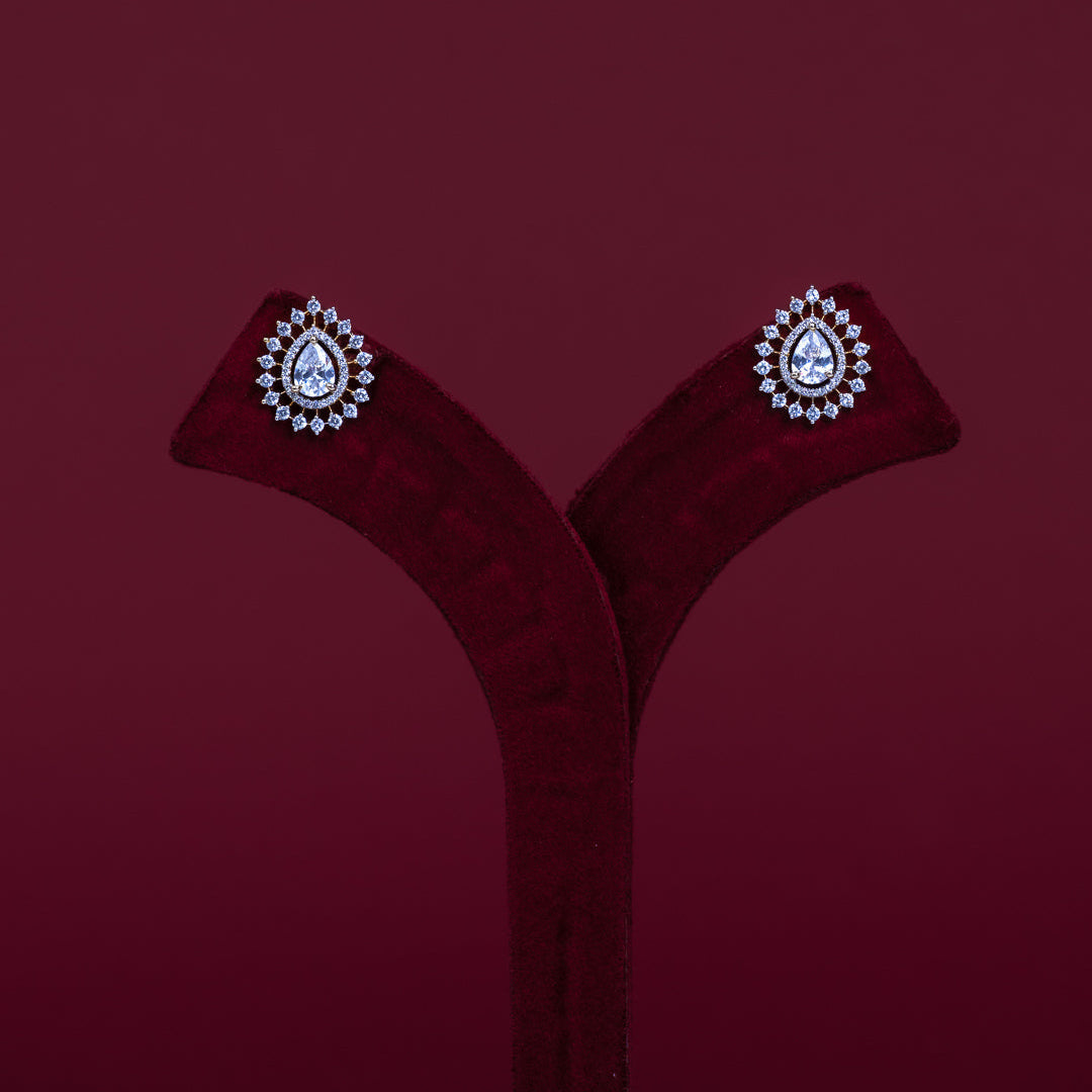 Crystal Teardrop Pendant Necklace Set – PD0081