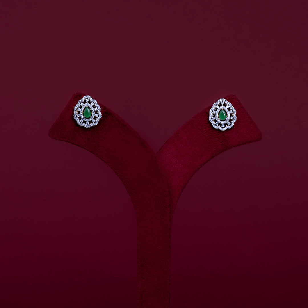 Emerald Teardrop Pendant Necklace Set – PD0094