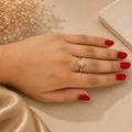 FDR0009 - Oval Halo Diamond Ring