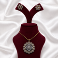 Floral CZ Pendant Necklace Set – PD0007