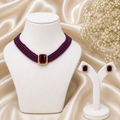 Ruby Crystal Choker Necklace Set – ND0030