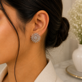 ERD0025 - Floral Diamond Cluster Earrings