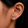 ERD0004 - Classic Halo Diamond Stud Earrings