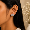 ERD0008 - Floral Diamond Stud Earrings