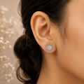 Radiant Sunburst Diamond Stud Earrings – ERD0043