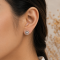 Star Floral Diamond Stud Earrings – ERD0046