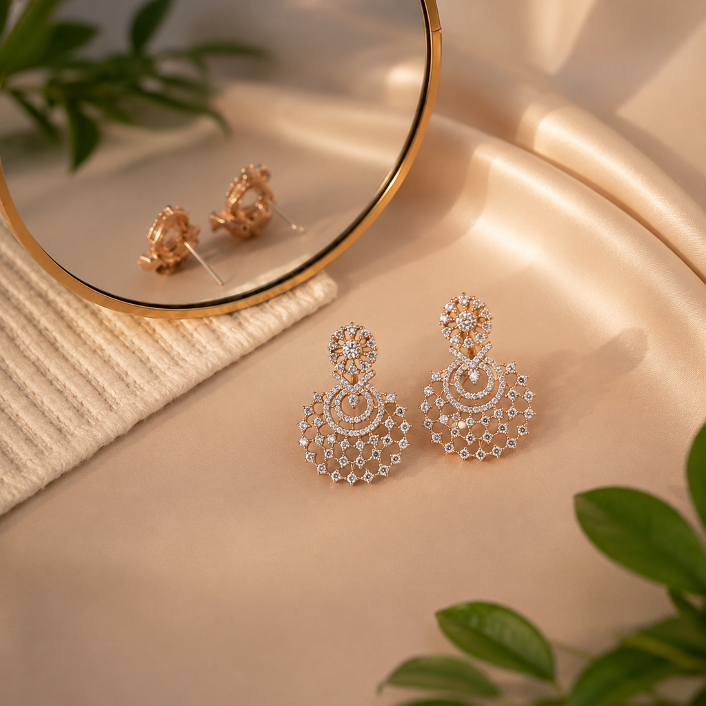 Royal Chandbali Diamond Drop Earrings – ERD0055