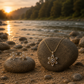 Floral CZ Pendant Necklace Set – PD0042