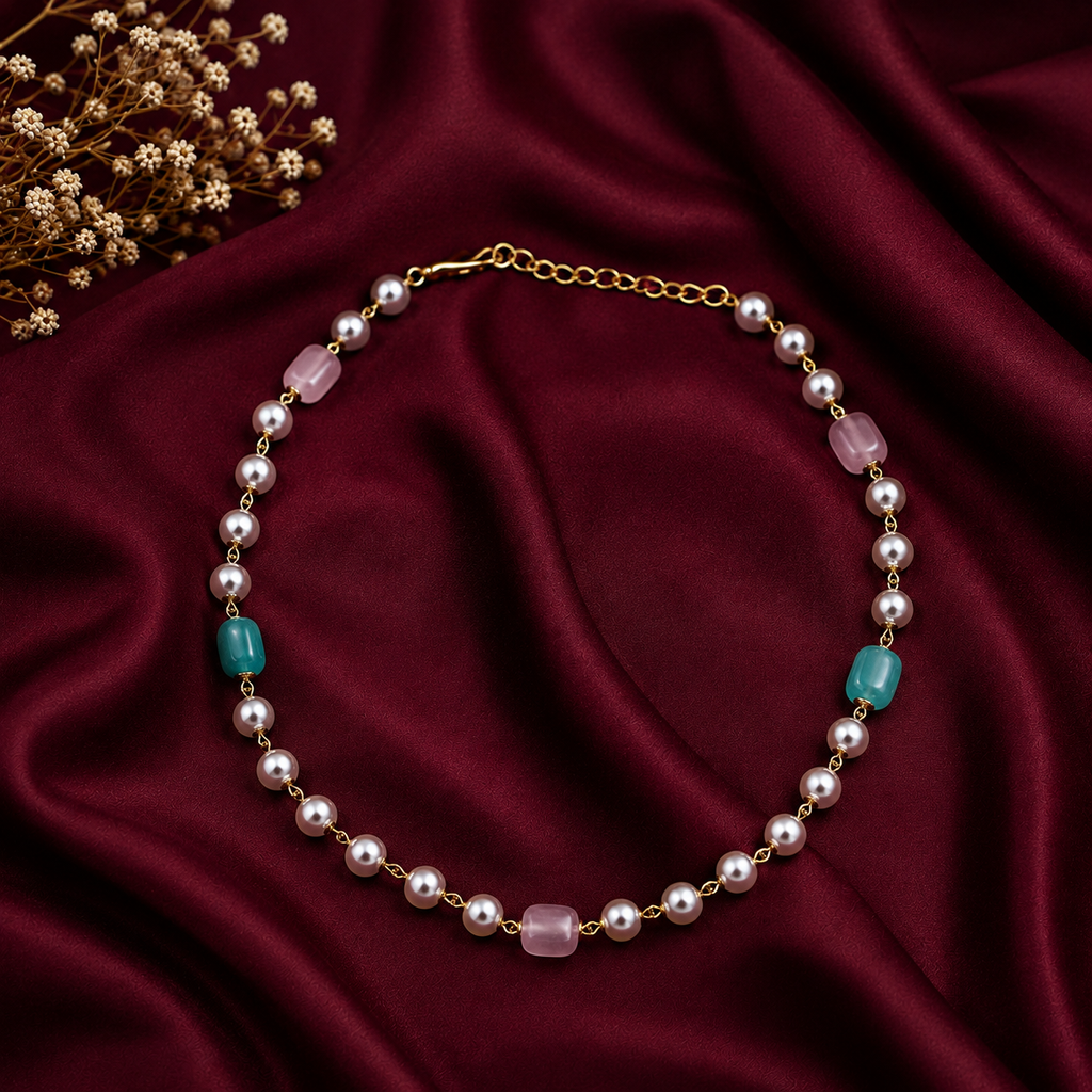 Pearl &amp; Pastel Bead Necklace – ND0028