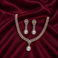 Classic Pear Drop Diamond Necklace Set – ND0019