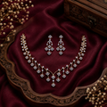 Elegant Cascade Diamond Necklace Set – ND0023