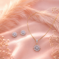 Snowflake CZ Pendant Necklace Set – PD0063