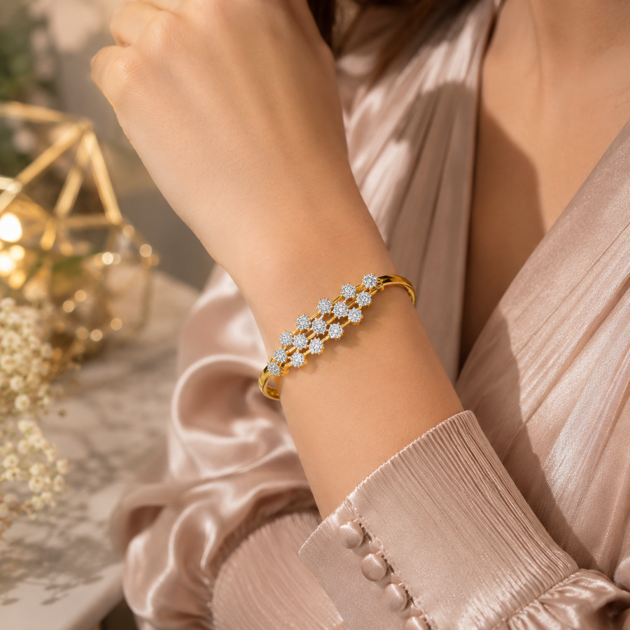 Floral Diamond Vine Bracelet – BRD0010