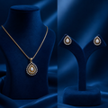Sunburst CZ Pendant Necklace Set – PD0058