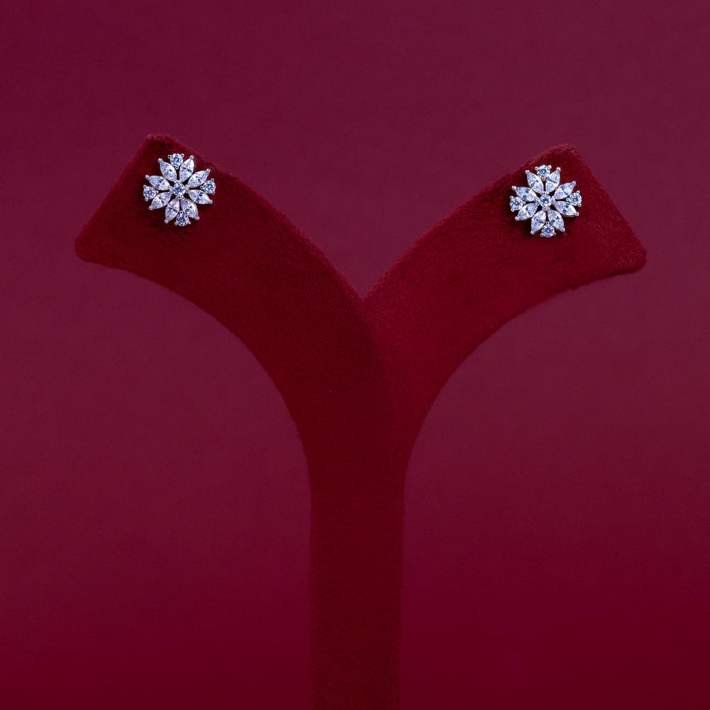 ERD0002 - Floral Diamond Stud Earrings
