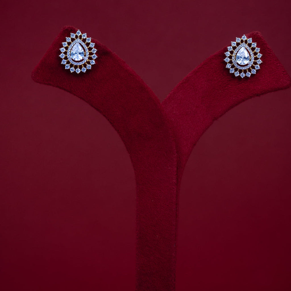 Pear Halo Stud Earrings – ERD0058