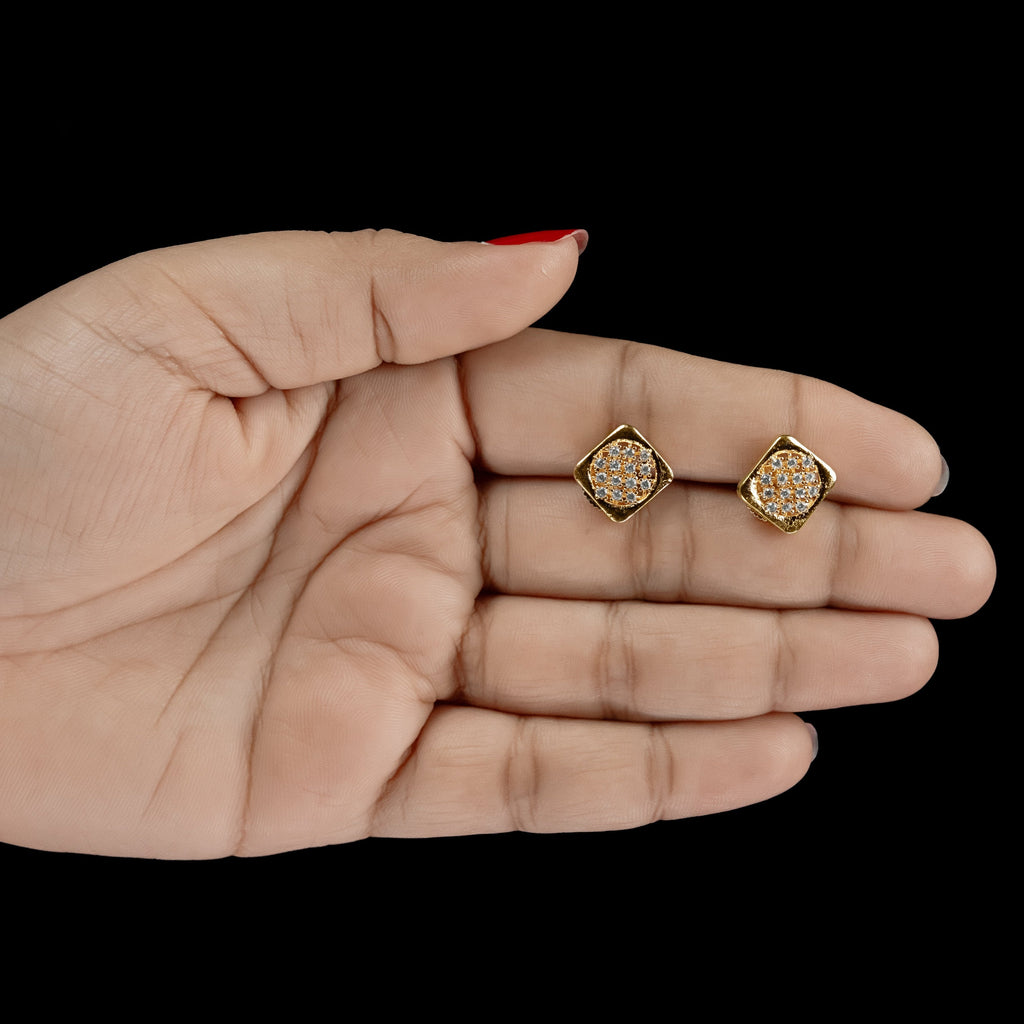 ERD0026 - Square Diamond Cluster Earrings