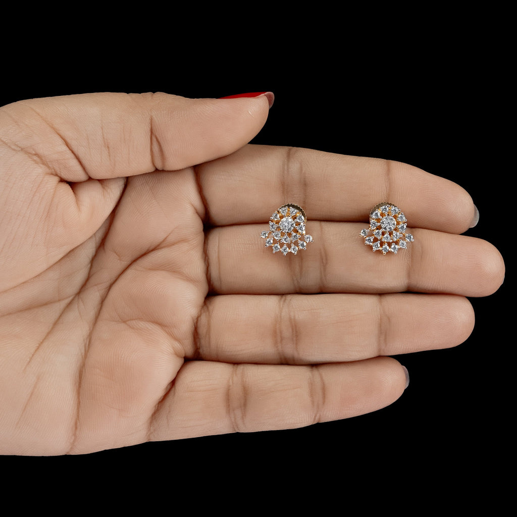 ERD0033 - Classic Diamond Halo Stud Earrings