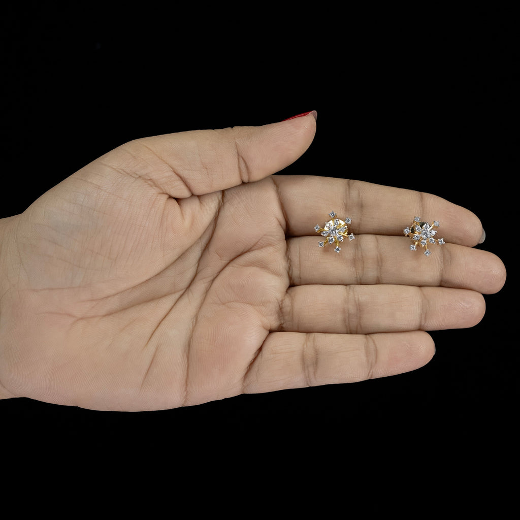 ERD0003 - Snowflake Diamond Stud Earrings