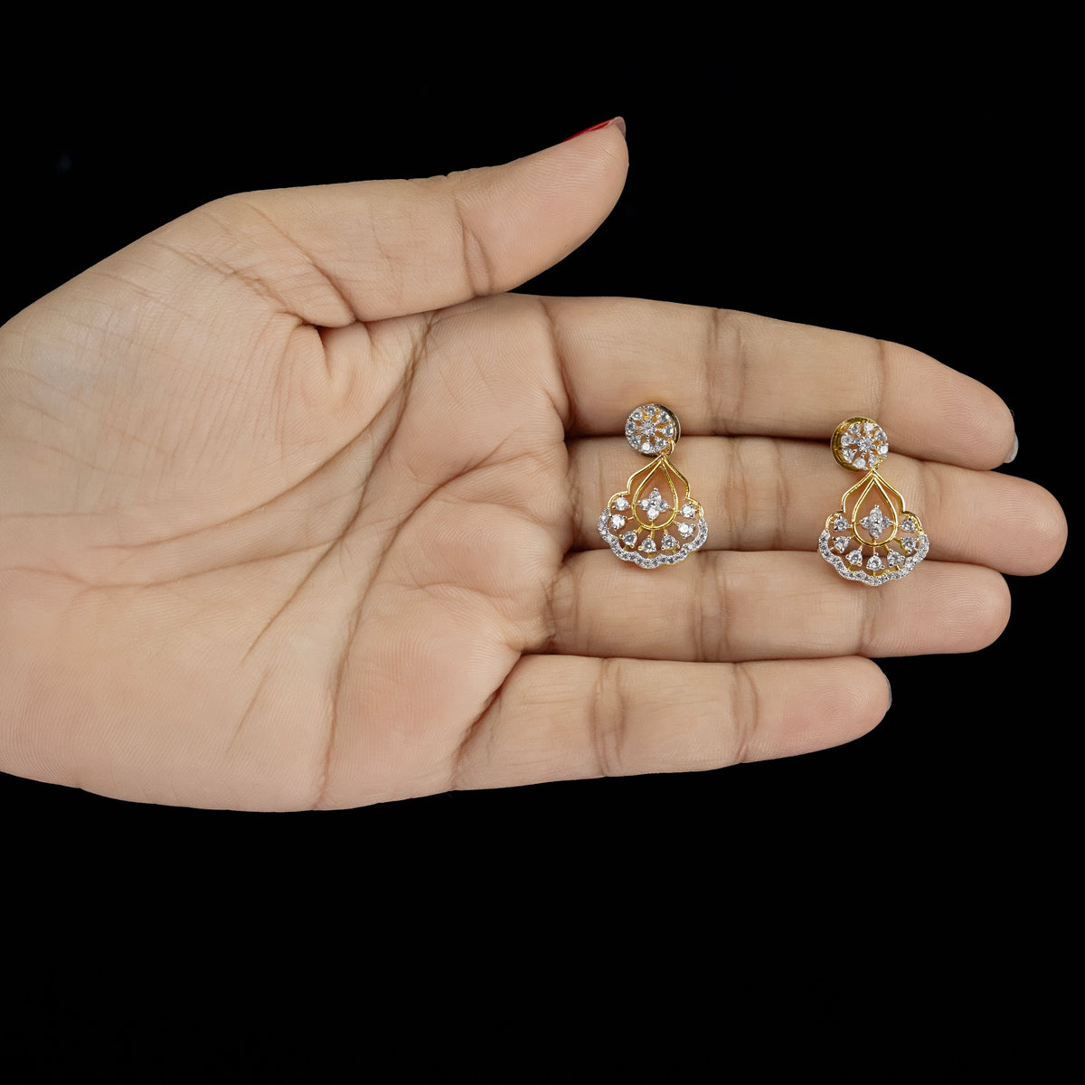 ERD0007- Elegant Diamond Drop Earrings