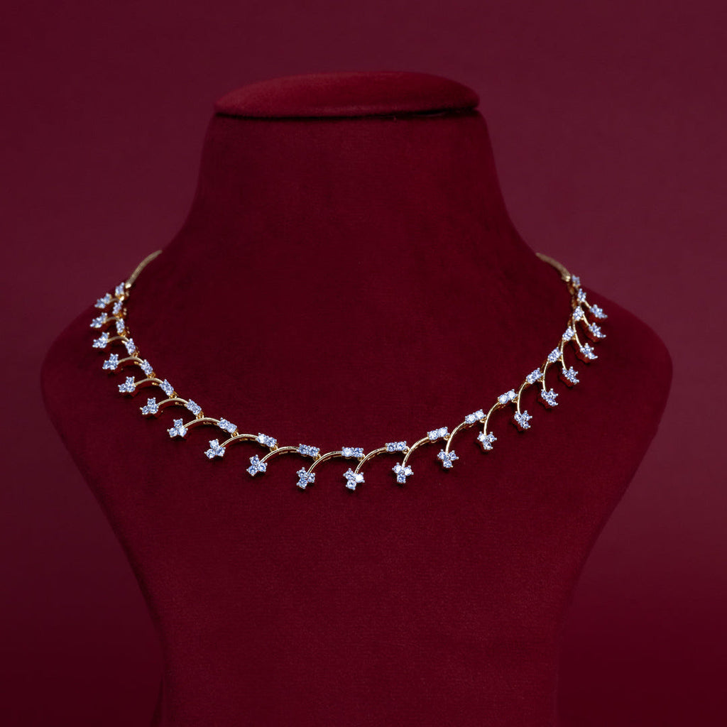 Floral Vine Diamond Necklace Set – ND0018