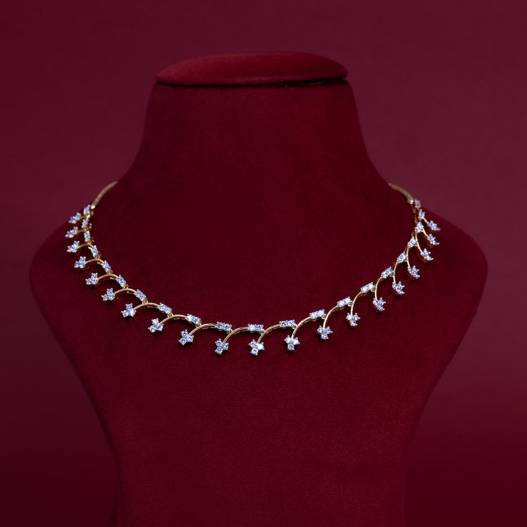 Floral Vine Diamond Necklace Set – ND0018